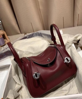 에르메스 미니 린디백19 브라운 은장